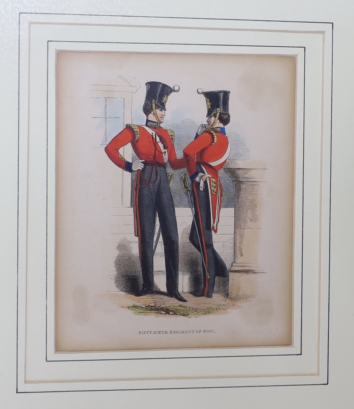 After Henry Martens (1790-1868), set of 20 19th century military engravings published by Rudolf Ackermann and various other military interest prints, including Royal Horse Artillery 1843 and a Christmas Dinner on the Hei